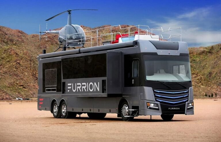 Luxury motorhome with spacious interior