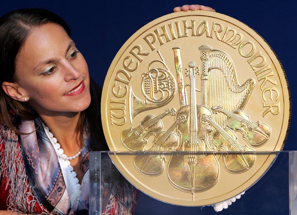 Gold price chart showing rebound