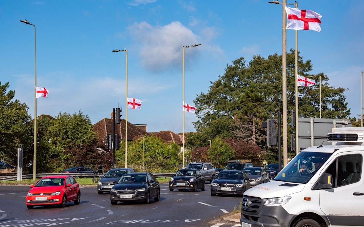 St George's flag removal from lamp post
